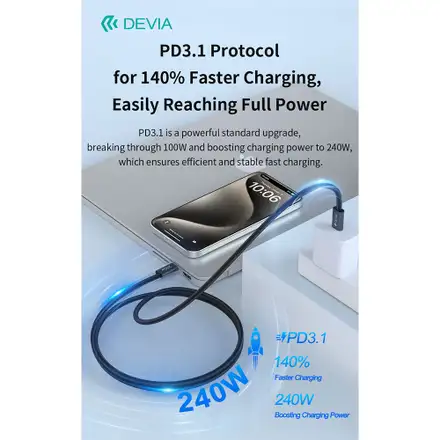 Devia kabel USB-C Extreme Speed ??Series 240W Cable 2m - Black