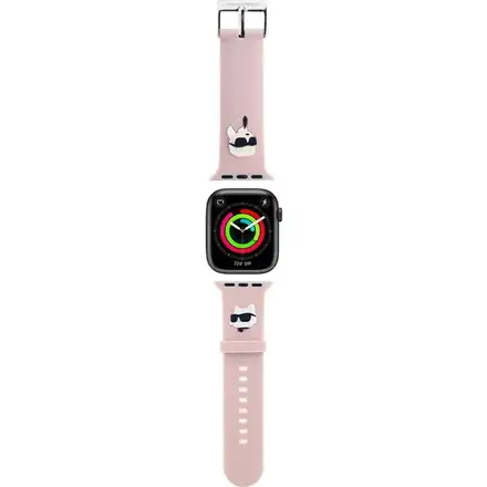 Karl Lagerfeld Karl and Choupette Head NFT Řemínek pro Apple Watch 38/40/41 růžový