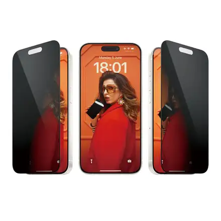 PanzerGlass ochranné sklo UWF Privacy pro iPhone 15 Pro - Black Frame