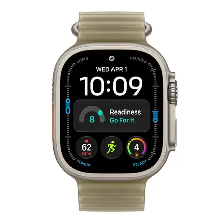 Apple Watch 49mm Translucent Kelp Ocean Band Extension-Natural Titanium Finish