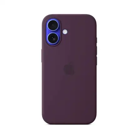 iPhone 16 Silicone Case with MagSafe - Švestková