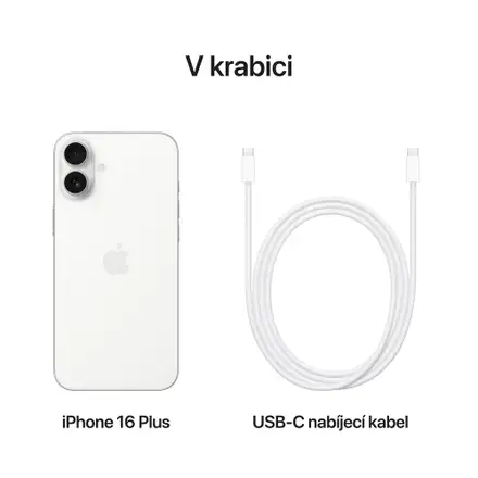 iPhone 16 Plus 128GB bílá