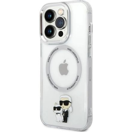 Karl Lagerfeld IML Karl and Choupette MagSafe kryt iPhone 14 Pro Max průhledný