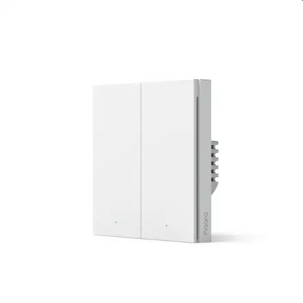 Aqara Smart Home Nástěnný dvojvypínač H1 s Připojením neutrálního vodiče - bílá