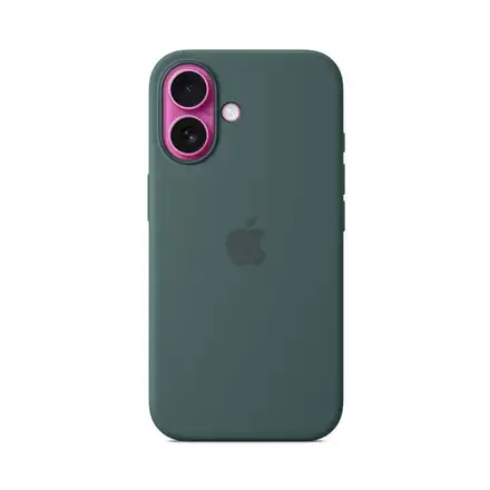 iPhone 16 Silicone Case with MagSafe - Jezerně zelená