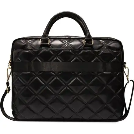 Guess PU Quilted 4G Metal Logo Brašna na MacBook 15/16" černá