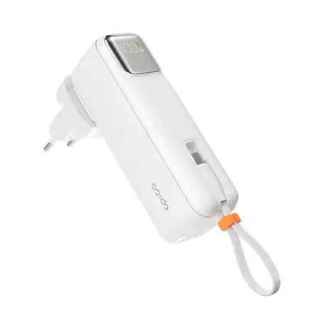 Epico UltraPack 2in1 5000mAh cestovní powerbanka a síťový adaptér ET30-bílá *Rozbaleno*