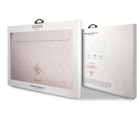 Guess PU 4G Metal Logo Pouzdro na MacBook 13" růžové