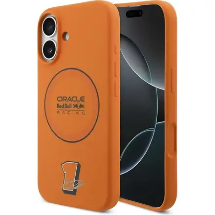 Red Bull Silicone Blue Ring MagSafe Zadní Kryt pro iPhone 17 oranžový