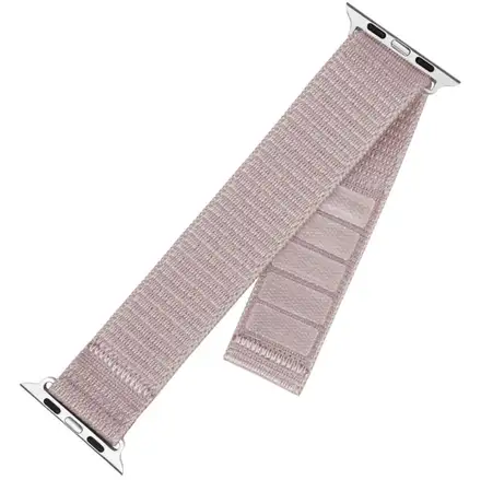 FIXED Nylon Sporty Strap pro Apple Watch 41/40/38 mm, růžové zlatý