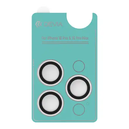 Devia Peak Series Lens Protector pro iPhone 16 Pro/16 Pro Max - Bright Silver