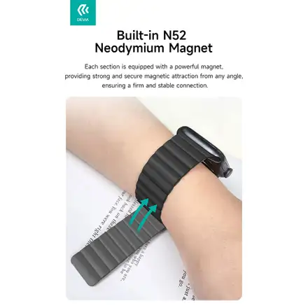 Devia řemínek Nature Silicone Magnetic Watch Band 44/45/46mm - Stardust Pink