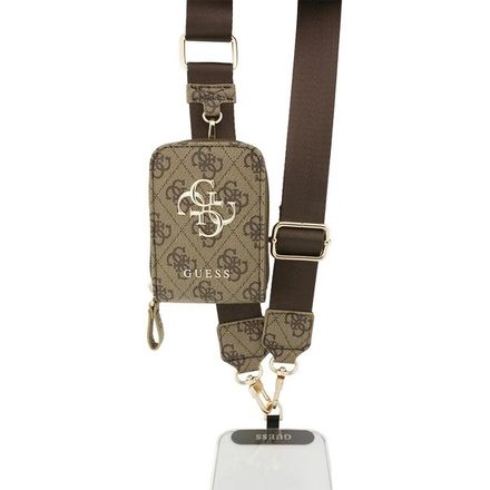 Guess Crossbody Popruh PU 4G Metal Logo + Peněženka hnědý