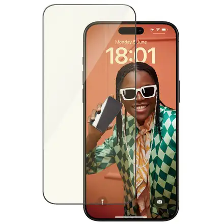 PanzerGlass ochranné sklo UWF EyeCare pro iPhone 15 Pro Max-Black Frame