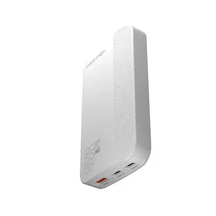 Mobile Origin 65W GaN III Slim Charger Dual USB-C / Single USB-A - White