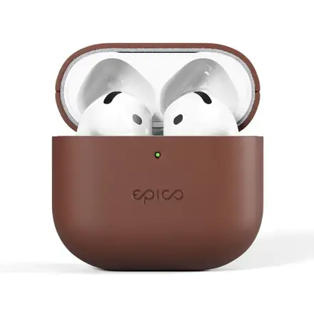 Epico Leather Case Airpods 4/4 (ANC) - hnědá