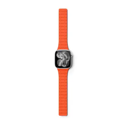 Epico Magnetic+ Silikonový řemínek pro Apple Watch SE (40mm)/Series 1-9 (38/40/41mm) 10-11 (42mm) - oranžový