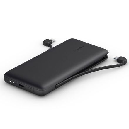 Belkin Boost Charge Plus USB-C Powerbank 10K with Integrated Cables-Black