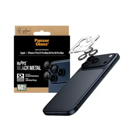 PanzerGlass ochranné sklo Hoops pro iPhone 17 Pro/17 Pro Max-Black