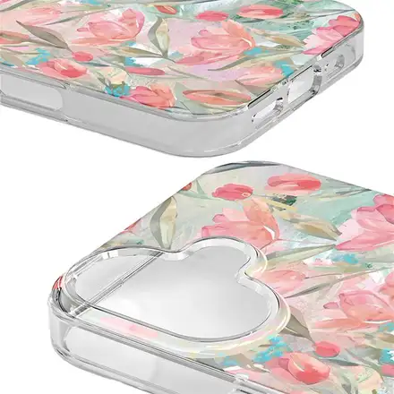 iDeal Fashion Clear Case MagSafe iPhone 16 Tulip Bloom