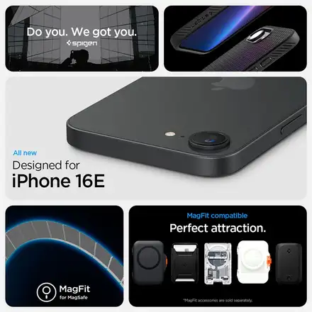 Spigen kryt Liquid Air Magsafe pro iPhone 17e/16e - Matte Black