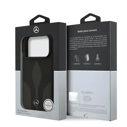 Mercedes Leather The Move MagSafe Zadní Kryt pro iPhone 17 Pro černý