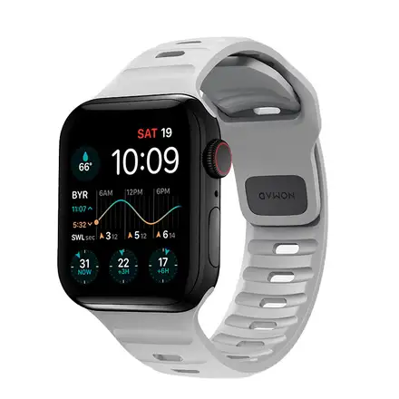 Nomad řemínek Sport Strap pro Apple Watch 49/45/44/42 mm - Lunar Gray