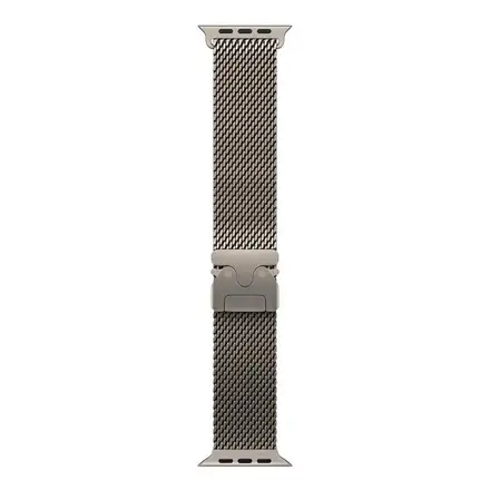 Apple Watch 49mm Natural Titanium Milanese Loop - Large