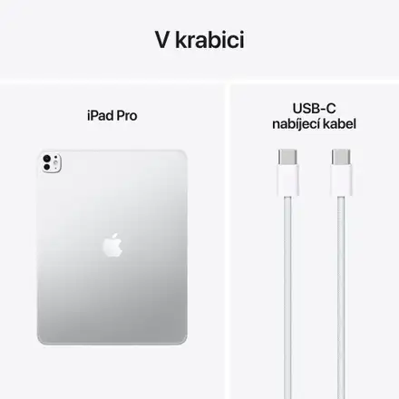 iPad Pro 13" Wi-Fi + Cellular 2TB Stříbrný (2025) -  sklo s nanotexturou