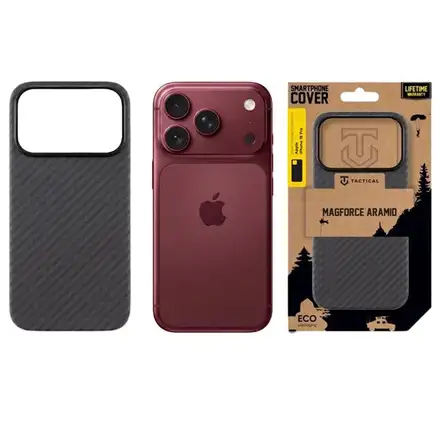 Tactical MagForce Aramid Kryt Apple iPhone 18 Pro Max černý