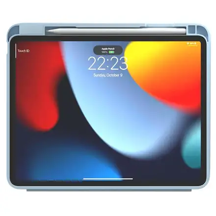 Devia pouzdro Leather Case with Pencil Slot pro iPad Pro 11" M4/M5 - Light Blue
