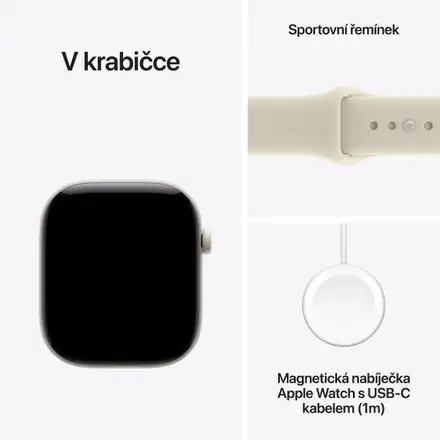 Apple Watch Series 12 GPS + Cellular 42mm Pearl White Ceramic Case with Sand Sport Band - M/L