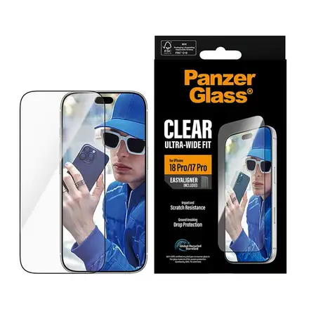 PanzerGlass ochranné sklo UWF pro iPhone 18 Pro-Black Frame
