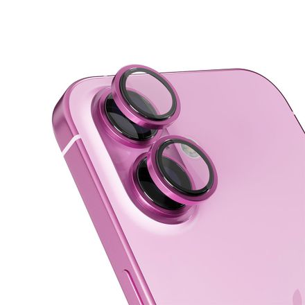 iStores by Epico Aluminium Lens Protector pro Apple iPhone 16 / 16 Plus - růžová