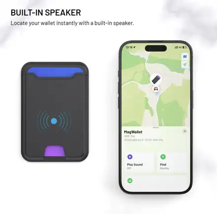 FIXED MagWallet peněženka s lokátorem a podporou Find My, bezdrátové nabíjení, černá