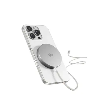 iStores by Epico UltraBase Qi2 Mag+ bezdrátová nabíječka EO50 - stříbrná
