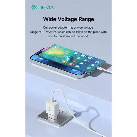 Devia síťová nabíječka Smart Series PD 30W with USB-C Cable - White