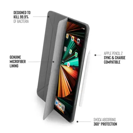 Pipetto pouzdro Origami TPU Case pro iPad Pro 11" 2022 - 2021 - Dark Grey
