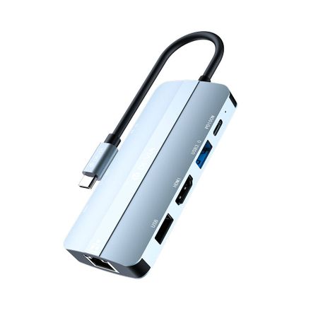 Devia USB-C Hub Leopard Series 9-in-1 EC704-Deep Gray