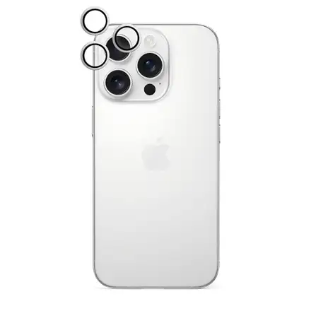 iStores by Epico Aluminium Lens Protector pro Apple iPhone 16 Pro / 16 Pro Max - stříbrná
