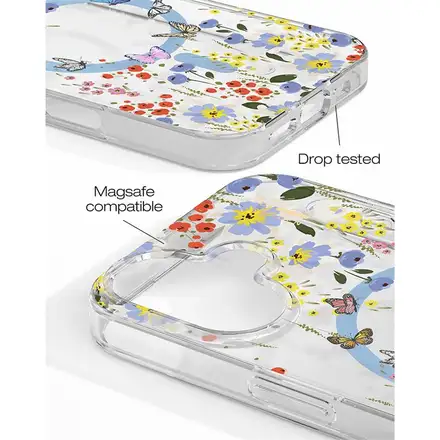 iDeal Fashion Clear Case MagSafe iPhone 16 Artistic Garden