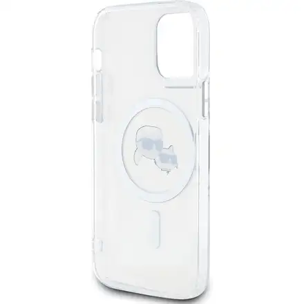 Karl Lagerfeld IML K&CH Heads Metal Frame MagSafe kryt iPhone 12/12 Pro průhledný