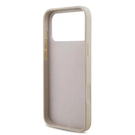 Guess PU 4G Metal Logo kryt iPhone 18 Pro růžová