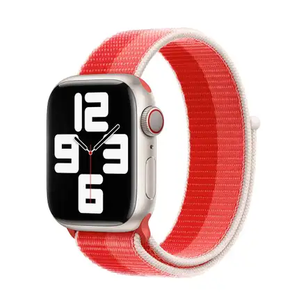 Devia řemínek Nylon Braided Two-Tone Loop pro Apple Watch 40/41/42mm - Peony