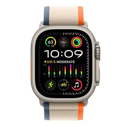 Apple Watch 49mm Orange/Beige Trail Loop-S/M