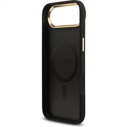 Guess PU Leather 4G Gold Frame MagSafe kryt iPhone Air černý