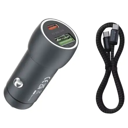 Devia nabíječka do auta Xtreme Speed Series 48W + USB-C Cable 1m - Deep Sky Gray