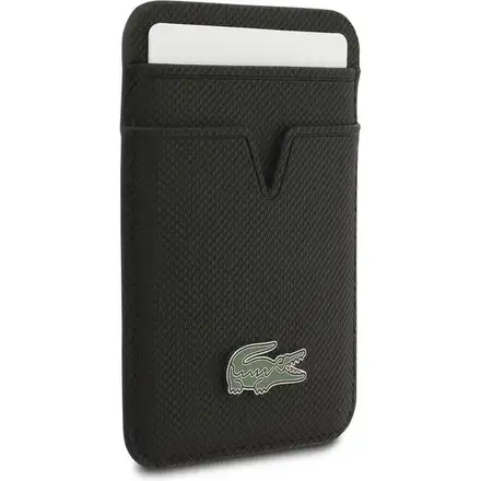 Lacoste Iconic Petit Pique MagSafe kryt + peněženka iPhone 17 Pro Max černý