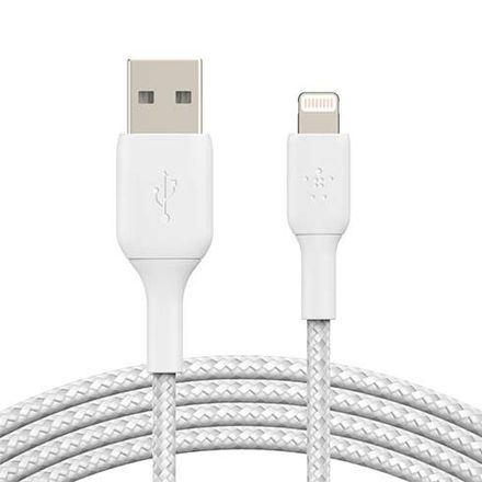 Belkin kabel Boost Charge Braided USB to Lightning 2m - White