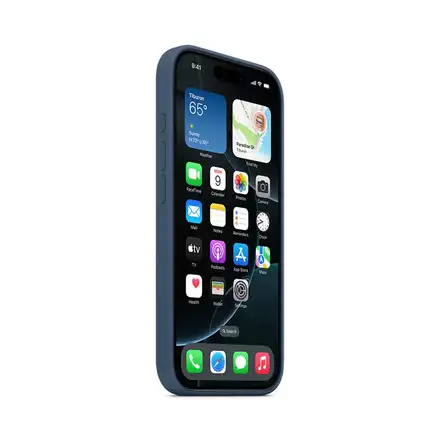 iPhone 16 Pro Silicone Case with MagSafe - Denimová